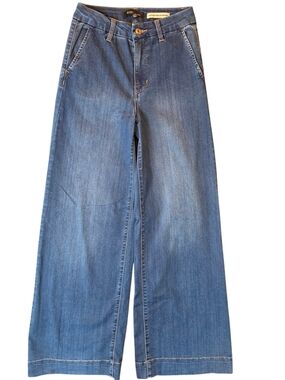 BCBGeneration Jeans Womans 5 High Rise Wide Leg Trouser Denim Grunge Streetwear